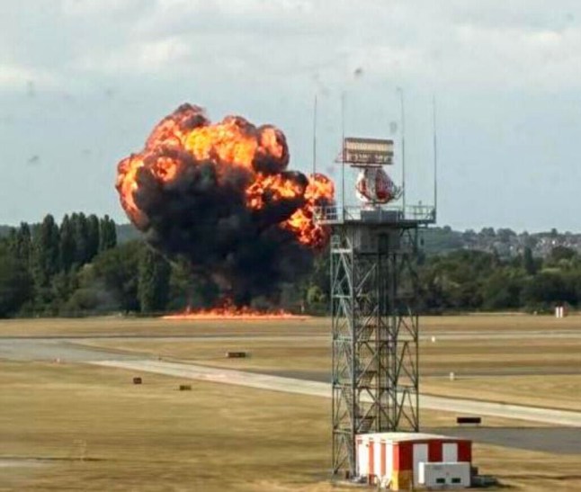 Explosion as plane crashes at Southend airport