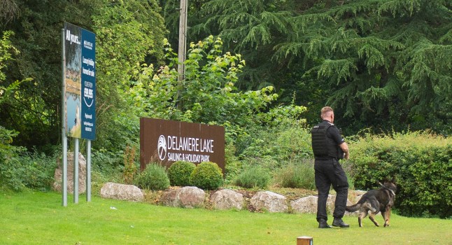 Photograph by Peter Powell. 20th July 2025. Police at In Delamere looking for Rachel Booth