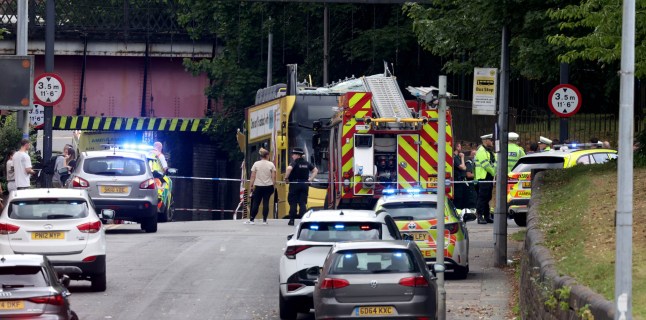 Fifteen people have been injured after the roof of a double-decker bus was been ripped off after colliding with a bridge. Emergency services are currently at the junction of Barton Lane and Trafford Road, Eccles, following the incident that occurred this afternoon (Monday, July 21).