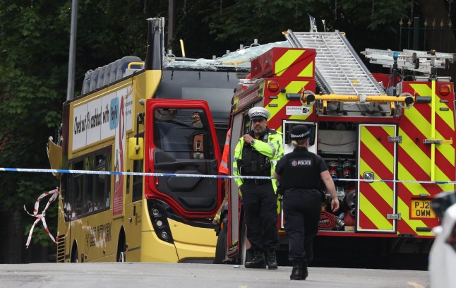 Fifteen people have been injured after the roof of a double-decker bus was been ripped off after colliding with a bridge. Emergency services are currently at the junction of Barton Lane and Trafford Road, Eccles, following the incident that occurred this afternoon (Monday, July 21).