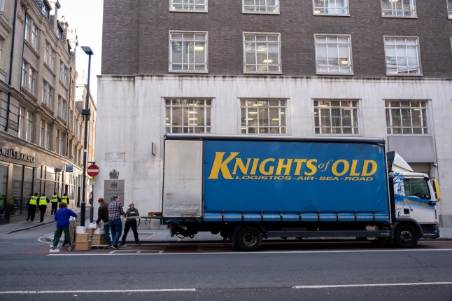 Boxes being loaded onto a Knights of Old delivery truck on 7th February 2023 in London, United Kingdom. (photo by Mike Kemp/In Pictures via Getty Images)