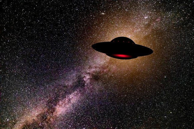 Unidentified flying object in the sky