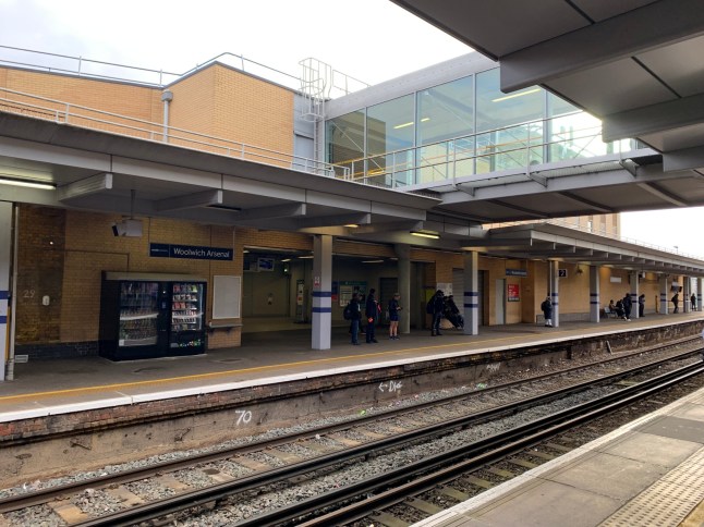 Woolwich Arsenal overground railway station.