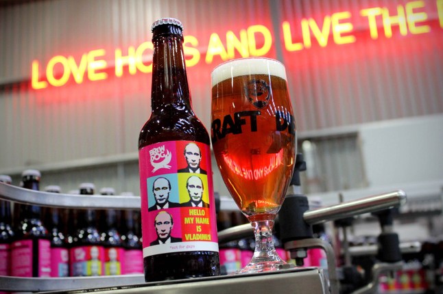 Scots brewers have launched a ?protest? beer lampooning Russian president Vladimir Putin's macho image. Craft breweries BrewDog have created the beer ?Hello My Name Is Vladimir