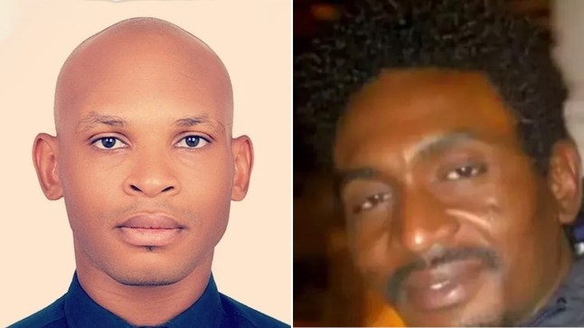 A photo of Jonathan Uno (Left) and victim Mussa Balde (Right).