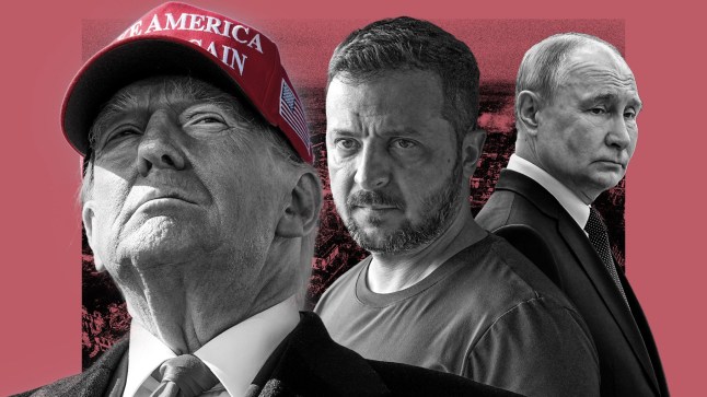 A comp of Trump, Zelensky and Putin
