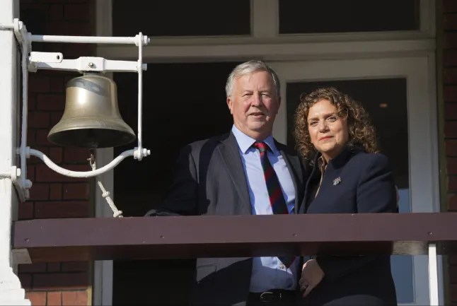 Hannah Ingram-Moore and her husband Colin Ingram-Moore launch the Captain Tom 100 challenge at Lord’s (Picture: Jed Leicester/Shutterstock)