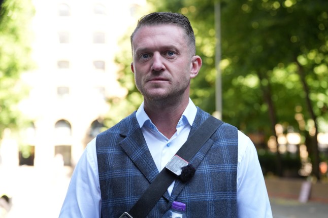 Tommy Robinson, whose real name is Stephen Yaxley-Lennon arrives at Southwark Crown Court, where he is charged with harassment of two journalists between August 5 and 7 2024. Picture date: Thursday July 3, 2025. PA Photo. Photo credit should read: Lucy North/PA Wire