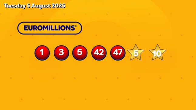 The National Lottery EuroMillions draw results from Tuesday 05 August 2025 The National Lottery