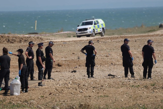 Pic Shows;Police Search the area Leysdown on Sea area where they Believe the murder Happened on the Isle of Sheppey in Kent. ?? Jim Bennett//07836225329