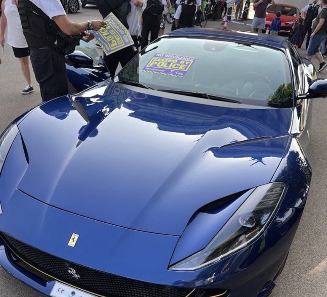 One of the cars seized by the Metropolitan Police and the Motor Insurers' Bureau.
