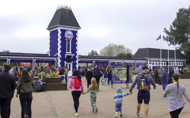 Alton, United Kingdom ??? April 06, 2019: Entrance to Alton Towers Resort. Is a theme park resort located in Staffordshire, England. Is operated by Merlin Entertainments Group.