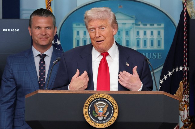 U.S. President Donald Trump speaks during a press conference about deploying federal law enforcement agents in Washington to bolster the local police presence, in the Press Briefing Room at the White House, in Washington D.C., U.S., August 11, 2025. REUTERS/Jonathan Ernst
