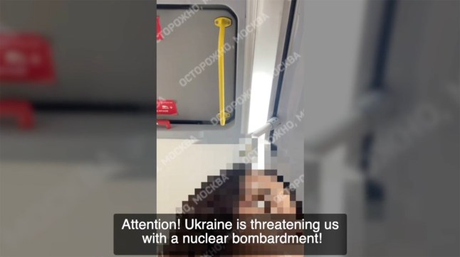 Bus passengers in Moscow were told to rush to bomb shelters because of an imminent nuclear strike by Ukraine after an alleged hacker attack.