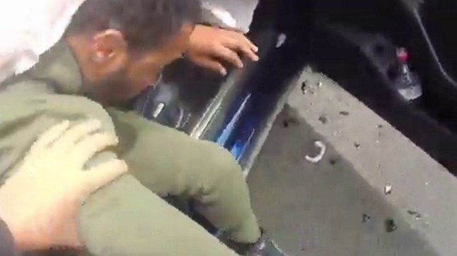 The arrest of Marlon Henriques. Shocking footage shows a 100mph police chase on country roads that ended in a three-vehicle crash and jail for the dangerous driver. Marlon Henriques led officers at speeds of over 85mph on 30mph roads and dangerously overtook other vehicles in Wiltshire. The 30-year-old had failed to stop after being caught driving at nearly double the speed limit, instead leading police on a hair-raising pursuit. Henriques, who police called one of the 'worst drivers' they'd ever seen, eventually had the tyres of his vehicle - which didn't even belong to him - punctured by a stinger device. Photo released 15/08/2025