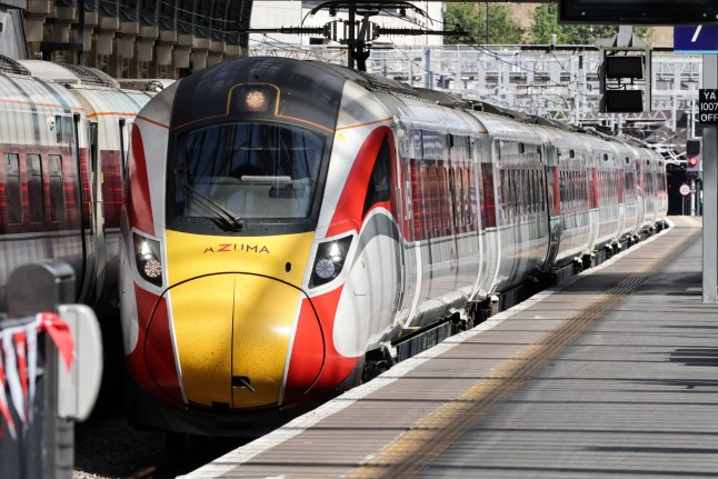 Mandatory Credit: Photo by Dinendra Haria/SOPA Images/Shutterstock (15316936a) The LNER train arrives at King's Cross station in London. LNER Train in London, UK - 23 May 2025
