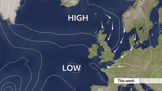 Pressure charts suggest mostly settled weather for the next week