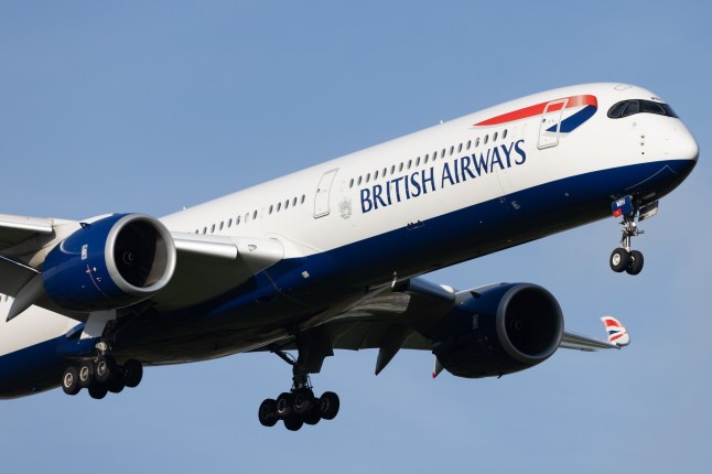 London, Great Britain - October 31, 2022 - British Airways (BA | BAW) at London Heathrow Airport (EGLL|LHR) with an Airbus A350-1041 A35K (G-XWBH | 446).; Shutterstock ID 2368776061; purchase_order: -; job: -; client: -; other: -