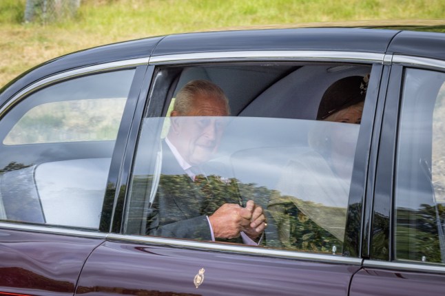 King Charles III and Queen Camilla attend a service at Crathie Kirk, near Balmoral. Picture date: Sunday August 24, 2025. PA Photo. Photo credit should read: Paul Campbell/PA Wire
