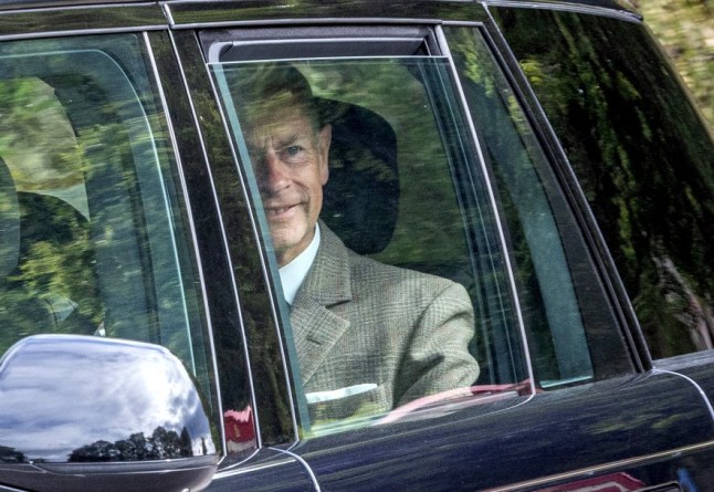 The Duke of Edinburgh leaves after attending a service at Crathie Kirk, near Balmoral. Picture date: Sunday August 24, 2025. PA Photo. Photo credit should read: Paul Campbell/PA Wire