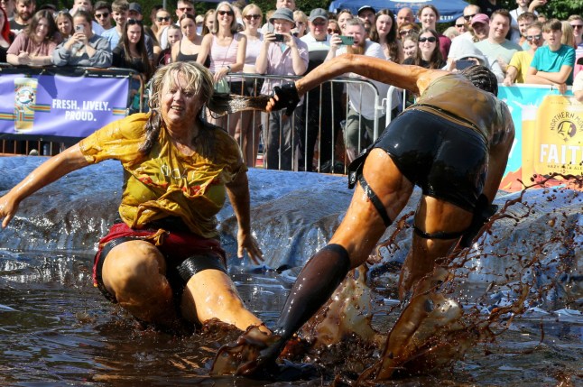 Wrestlers lay a saucy smackdown at the World Gravy Wrestling Championships post thumbnail image