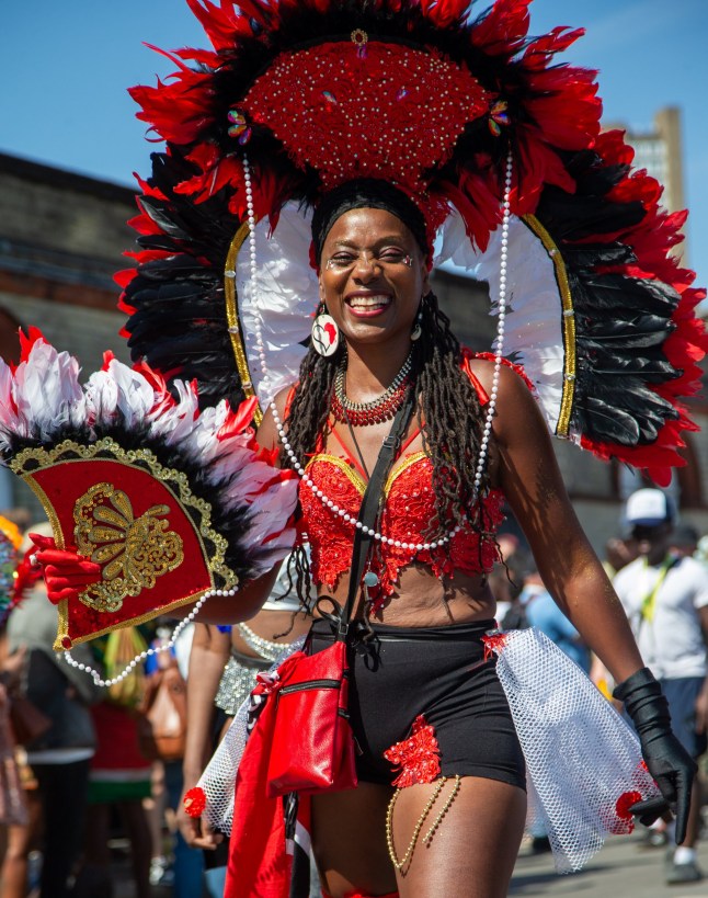 Mandatory Credit: Photo by Tayfun Salci/ZUMA Press Wire/Shutterstock (15455908ab) Participants are seen parading at Notting Hill Carnival in west London. Notting Hill Carnival 2025: Day 2, London, England, United Kingdom - 25 Aug 2025