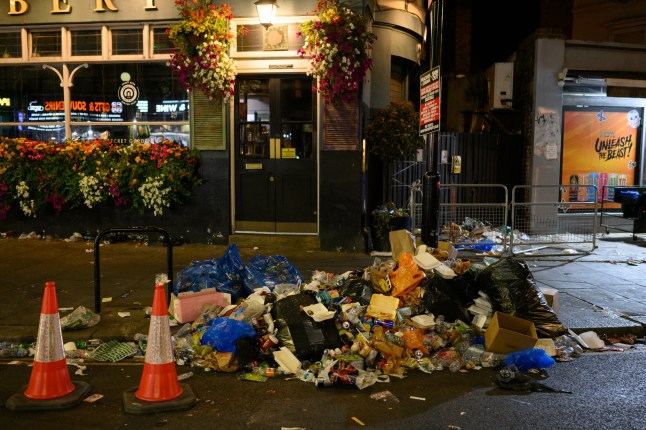2025-08-25: As Notting Hill Carnival draws to a close, workers at Suez UK begin the overnight task of cleaning the streets of debris.