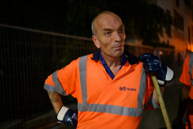 2025-08-25: As Notting Hill Carnival draws to a close, Mark Collison from Suez UK begin the overnight task of cleaning the streets of debris.