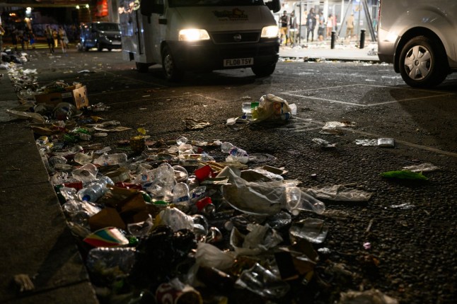 2025-08-25: As Notting Hill Carnival draws to a close, workers at Suez UK begin the overnight task of cleaning the streets of debris.