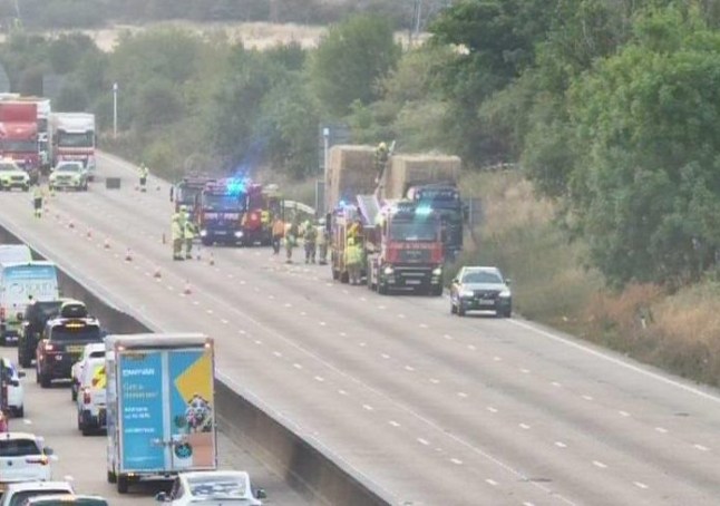 Traffic on the M25 in Hertfordshire