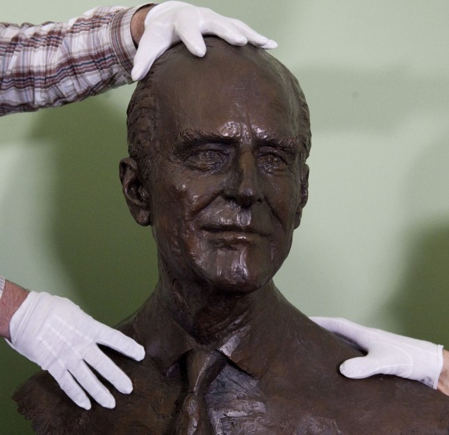 Mandatory Credit: Photo by Mark Large/ANL/Shutterstock (1526199a) A Bust Of The Duke Of Edinburgh By The Sculptor Frances Segelman June 2001 Part Of The Royal Collection Being Prepared Ready To Be Moved To Windsor Castle For An Exhibition To Celebrate The Duke's 90th Birthday 07.12.10 A Bust Of The Duke Of Edinburgh By The Sculptor Frances Segelman June 2001 Part Of The Royal Collection Being Prepared Ready To Be Moved To Windsor Castle For An Exhibition To Celebrate The Duke's 90th Birthday . Picture - Mark Large . 07.12.10
