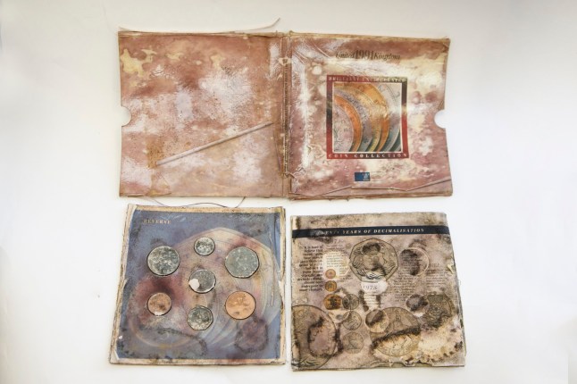 Undated handout photo issued by Great Ormond Street Hospital (GOSH) of a collection of British coins, one of the items contained in a time capsule buried by Diana, Princess of Wales at the hospital in March 1991. The contents, which were provided by two young people who won a national competition, include a pocket television, a solar-powered calculator, a photo of Diana, Princess of Wales, and a Kylie Minogue CD. Issue date: Wednesday August 27, 2025. PA Photo. Photo credit should read: Great Ormond Street Hospital/PA Wire NOTE TO EDITORS: This handout photo may only be used for editorial reporting purposes for the contemporaneous illustration of events, things or the people in the image or facts mentioned in the caption. Reuse of the picture may require further permission from the copyright holder.