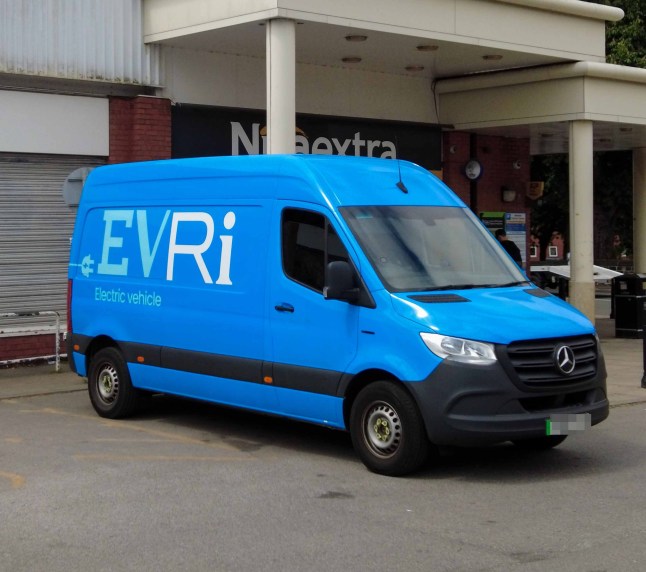 Leeds UK, 8th June 2023: The car park in the Supermarket of Nisa in the suburb of Beeston in Leeds, West Yorkshire UK, showing a photo of the car park and and a delivery Evri van in the summer time; Shutterstock ID 2315430859; purchase_order: -; job: -; client: -; other: -