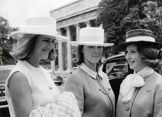 Mandatory Credit: Photo by John Silverside/ANL/Shutterstock (5703891a) Eton V Harrow Cricket Match At Lords. L-r: Camilla Shand (now Duchess Of Cornwall) 16 (supporting Eton) Virginia Crookshank 17 (supporting Eton) And Rosemary Boord (now Mrs Peter Mynors) (supporting Harrow). Box 646 82711159 A.jpg. Eton V Harrow Cricket Match At Lords. L-r: Camilla Shand (now Duchess Of Cornwall) 16 (supporting Eton) Virginia Crookshank 17 (supporting Eton) And Rosemary Boord (now Mrs Peter Mynors) (supporting Harrow). Box 646 82711159 A.jpg.
