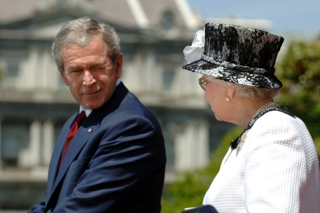 File photo dated 07/05/07 of Queen Elizabeth II and the President of the United States of America George Bush deliver speeches at the White House, Washington DC, on the sixth day of the Queen's state visit to America. Issue date: Monday January 20, 2025. PA Photo. See PA story POLITICS Inauguration King. Photo credit should read: Fiona Hanson/PA Wire