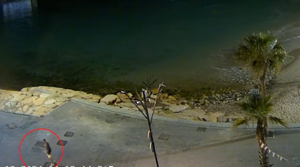 MOL CAPTION The final moments of a British father-of-four who plunged to his death after falling from a Benidorm cliff were captured on CCTV.