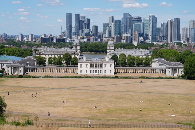 People sunbathe in Greenwich Park, London. The third heatwave of the summer is set to hit the UK by the end of the week. Picture date: Thursday July 10, 2025. PA Photo. Photo credit should read: Lucy North/PA Wire
