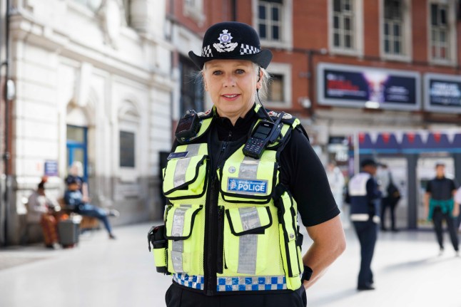 BTP Chief Constable Lucy D'Orsi at London Victoria station.