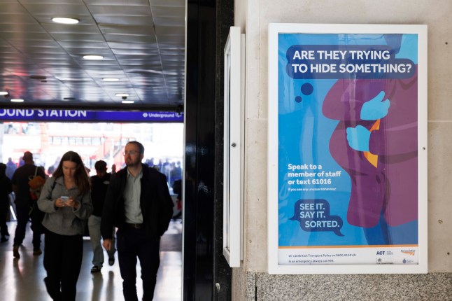 At the relaunch of the ???See It Say It Sorted??? safety campaign by the British Transport Police at Victoria station this morning. Pictured: (C) Belinda Jiao 07598931257 www.belindajiao.com jiao.bilin@gmail.com